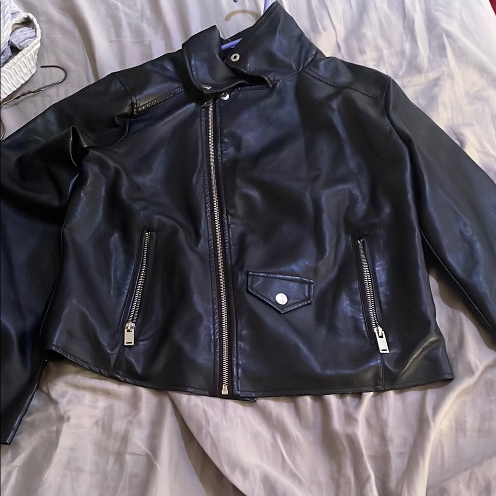 Black Faux Leather Jacket